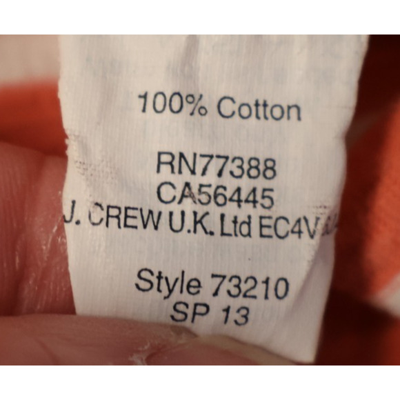 J.Crew Striped Cotton Dress Womens Preppy Nautical Coastal Coral Pockets Size XS - Picture 5 of 9